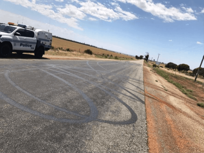 Roadway Art Tire Marks