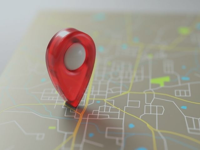 GPS sign in map 